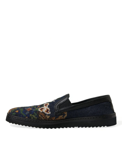 Dolce & Gabbana Elegant Multicolor Floral Loafers Dolce & Gabbana