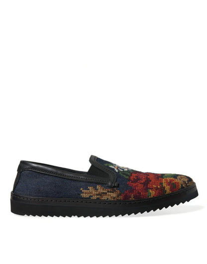 Dolce & Gabbana Elegant Multicolor Floral Loafers Dolce & Gabbana