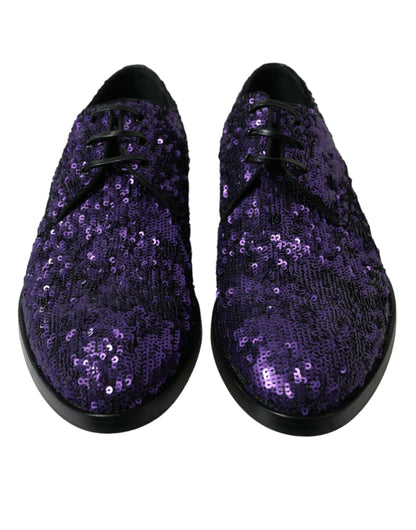 Dolce & Gabbana Elegant Sequined Oxford Dress Shoes Dolce & Gabbana