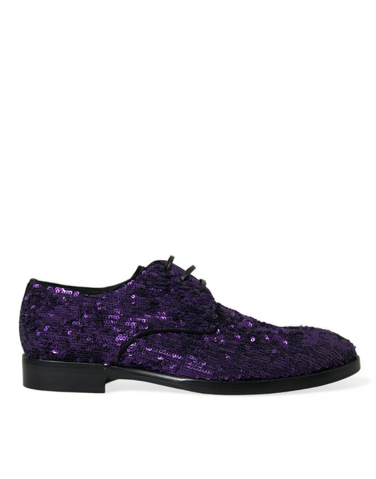 Dolce & Gabbana Elegant Sequined Oxford Dress Shoes Dolce & Gabbana