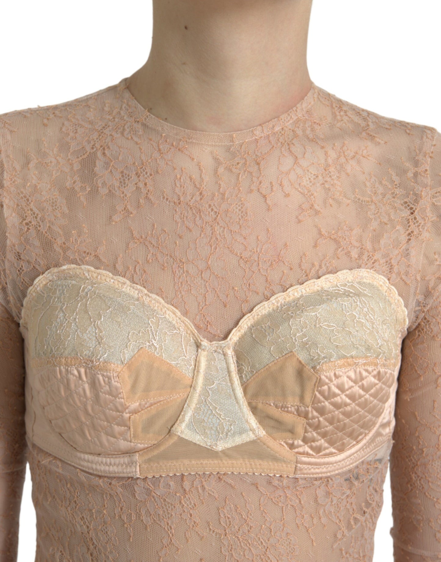 Dolce & Gabbana Elegant Lace Bustier Cropped Top Dolce & Gabbana