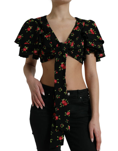 Dolce & Gabbana Floral Print Cropped Top Luxe Fashion Dolce & Gabbana