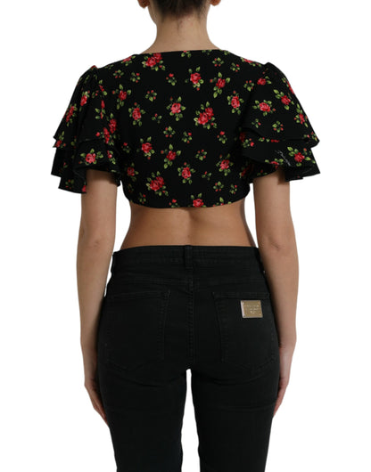 Dolce & Gabbana Floral Print Cropped Top Luxe Fashion Dolce & Gabbana