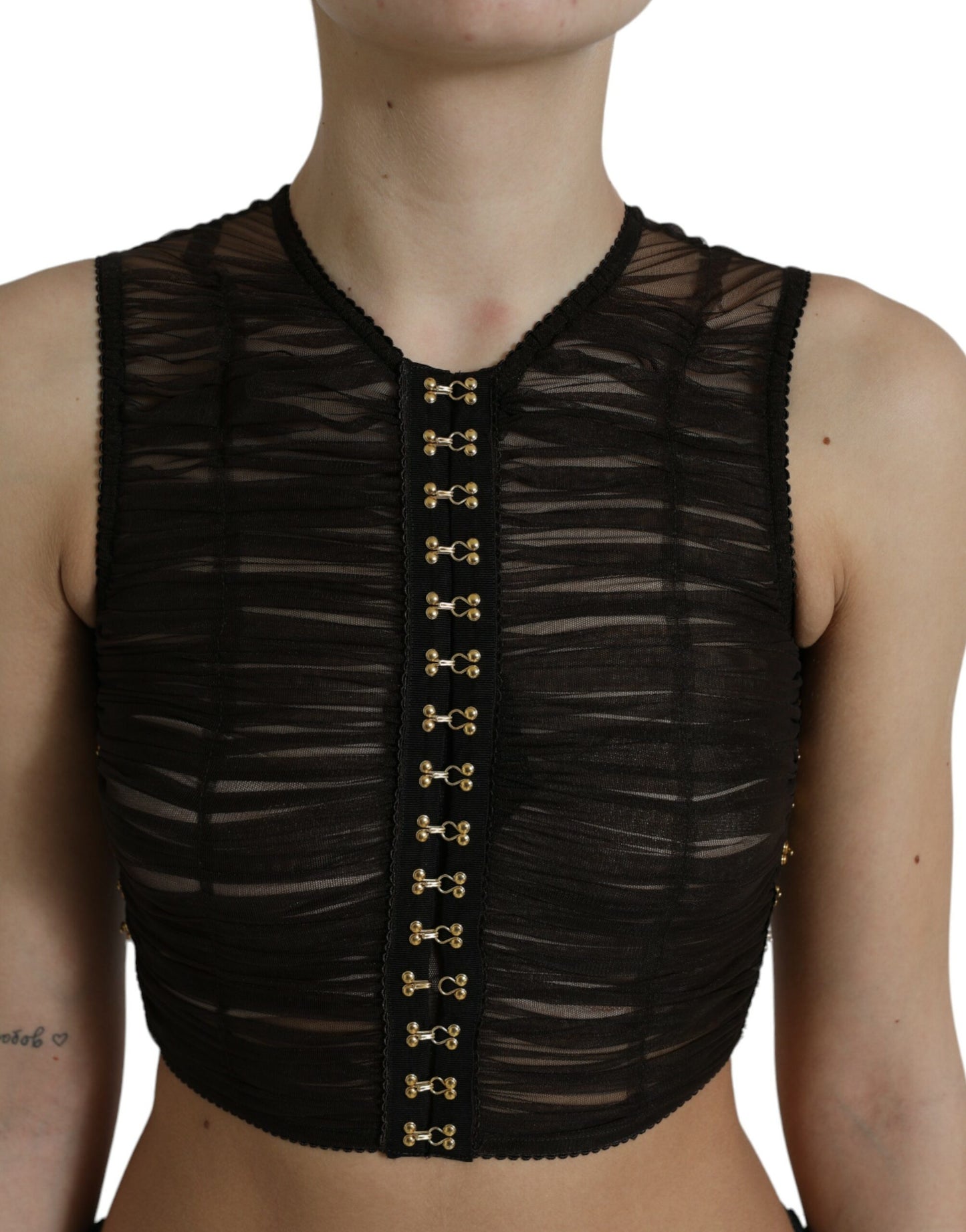 Dolce & Gabbana Embellished Cropped Sleeveless Top Dolce & Gabbana