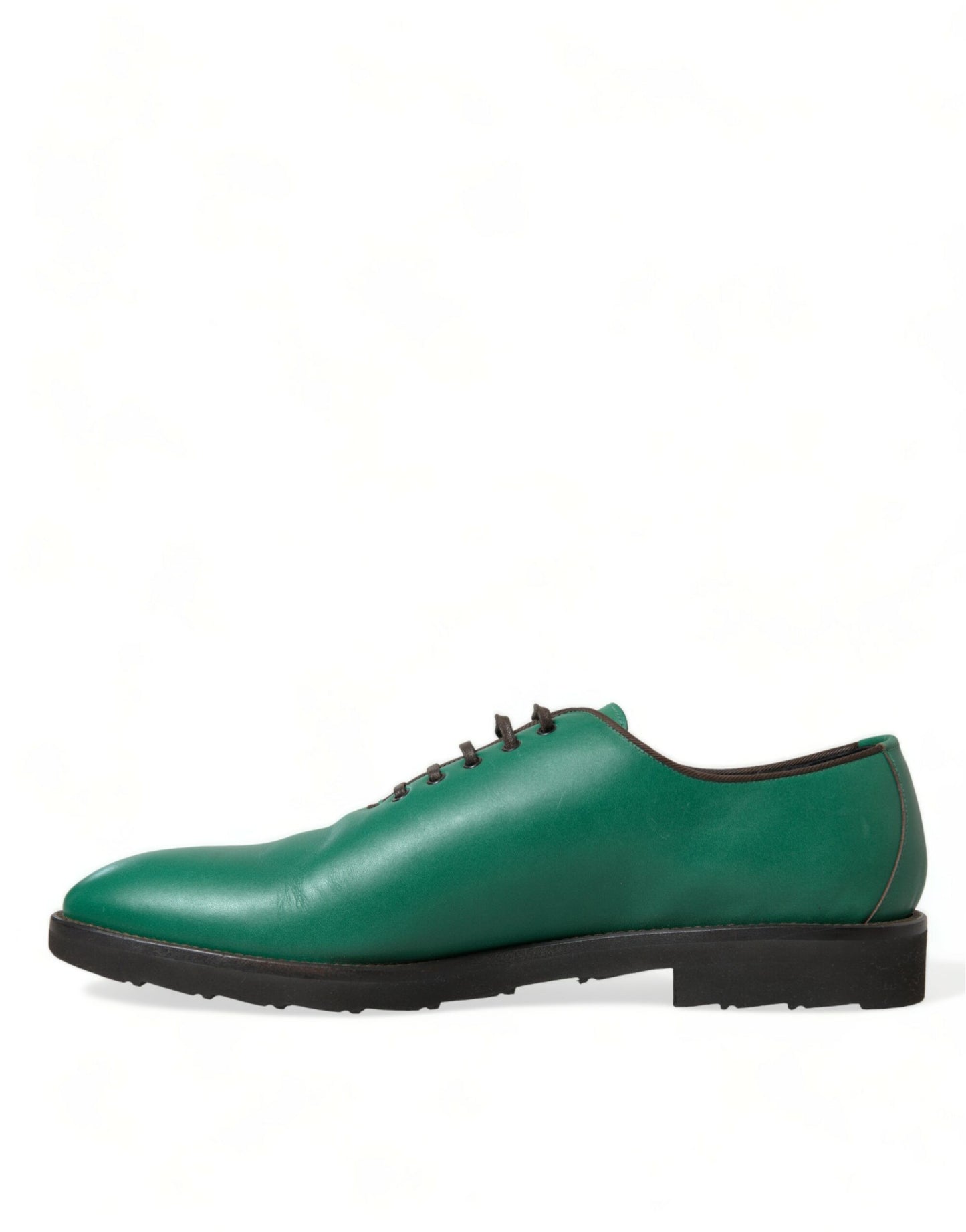 Dolce & Gabbana Elegant Green Leather Oxford Dress Shoes Dolce & Gabbana