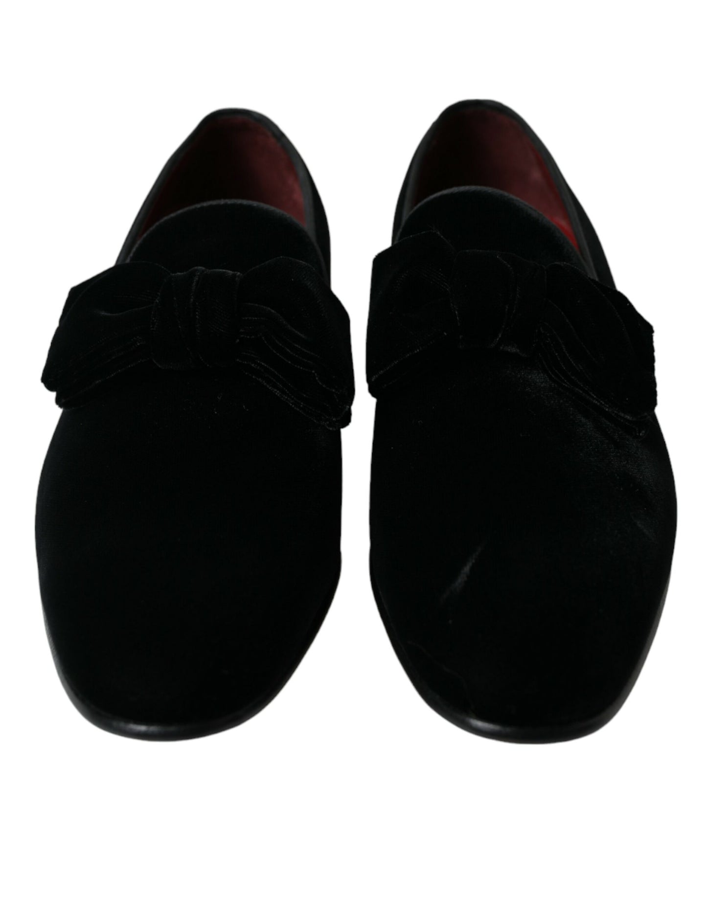 Dolce & Gabbana Elegant Black Velvet Loafers - Men's Luxury Footwear Dolce & Gabbana