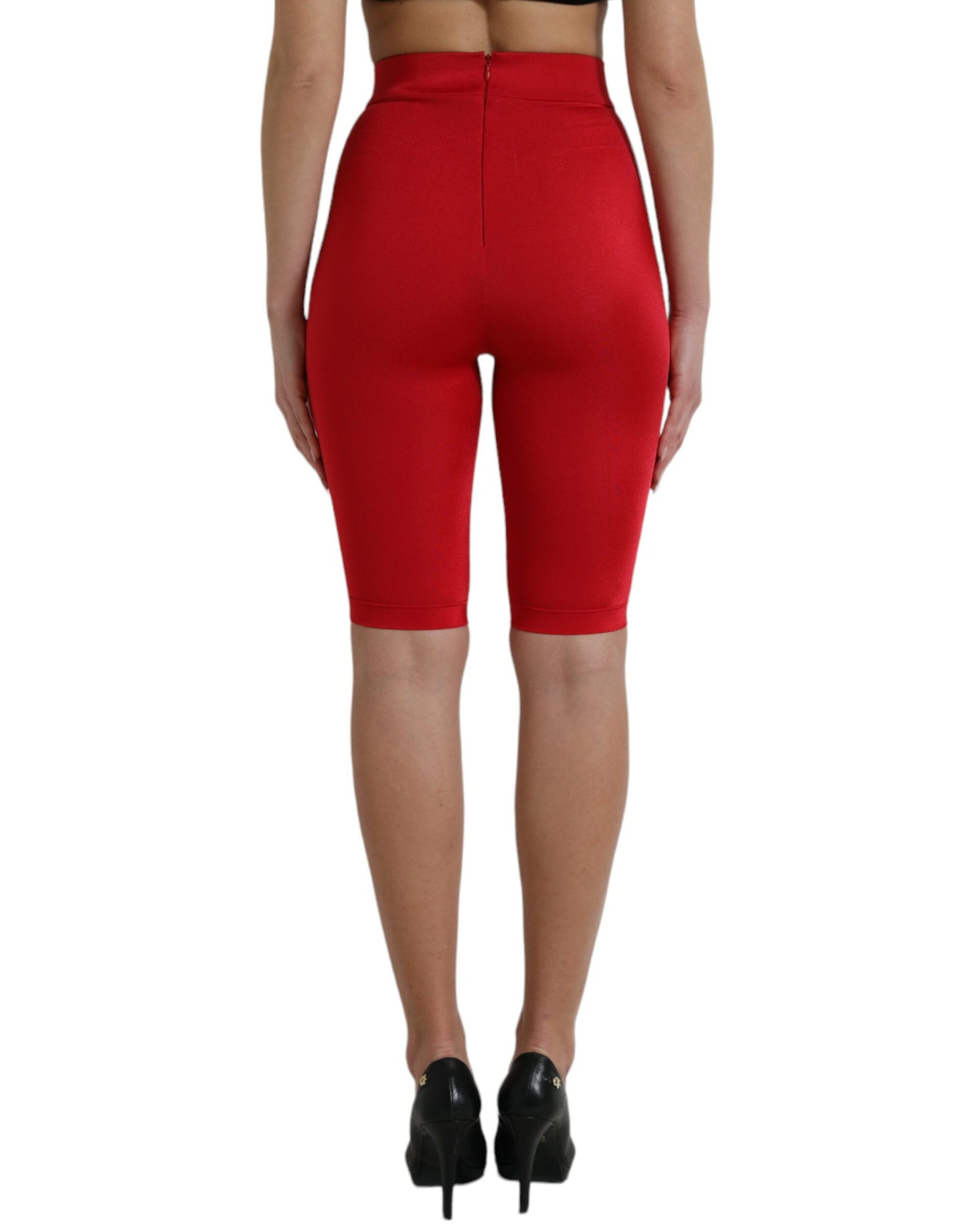 Dolce & Gabbana Chic Red High Waist Leggings Pants Dolce & Gabbana