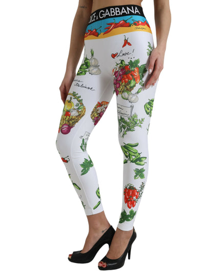 Dolce & Gabbana Elegant High Waist Printed Leggings Dolce & Gabbana