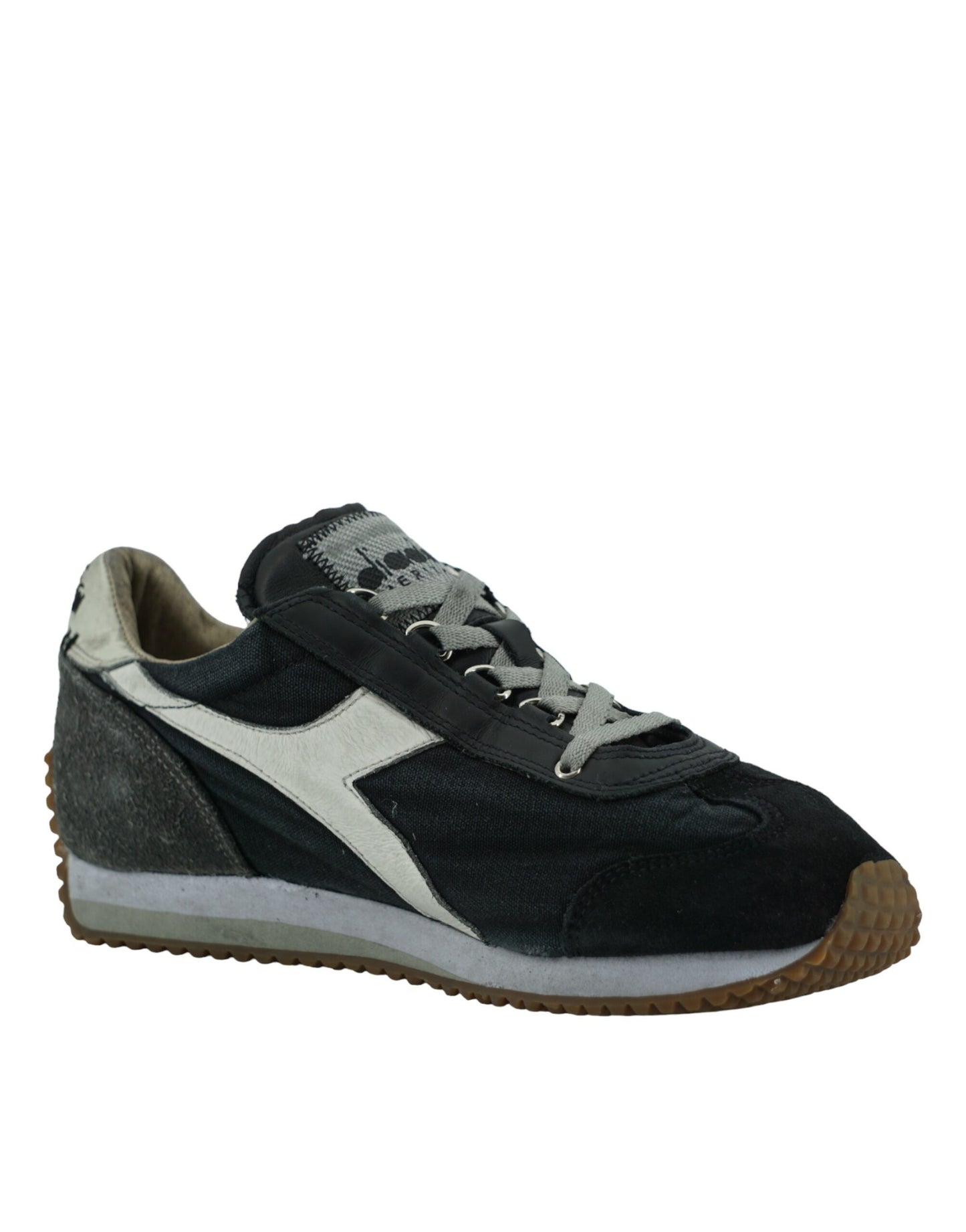 Diadora Black and Gray Equipe H Dirty Stone Wash Evo Sneakers Diadora