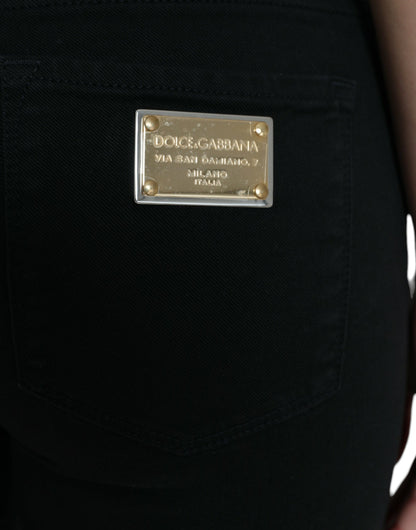 Dolce & Gabbana Chic Black Mid Waist Stretch Jeans Dolce & Gabbana