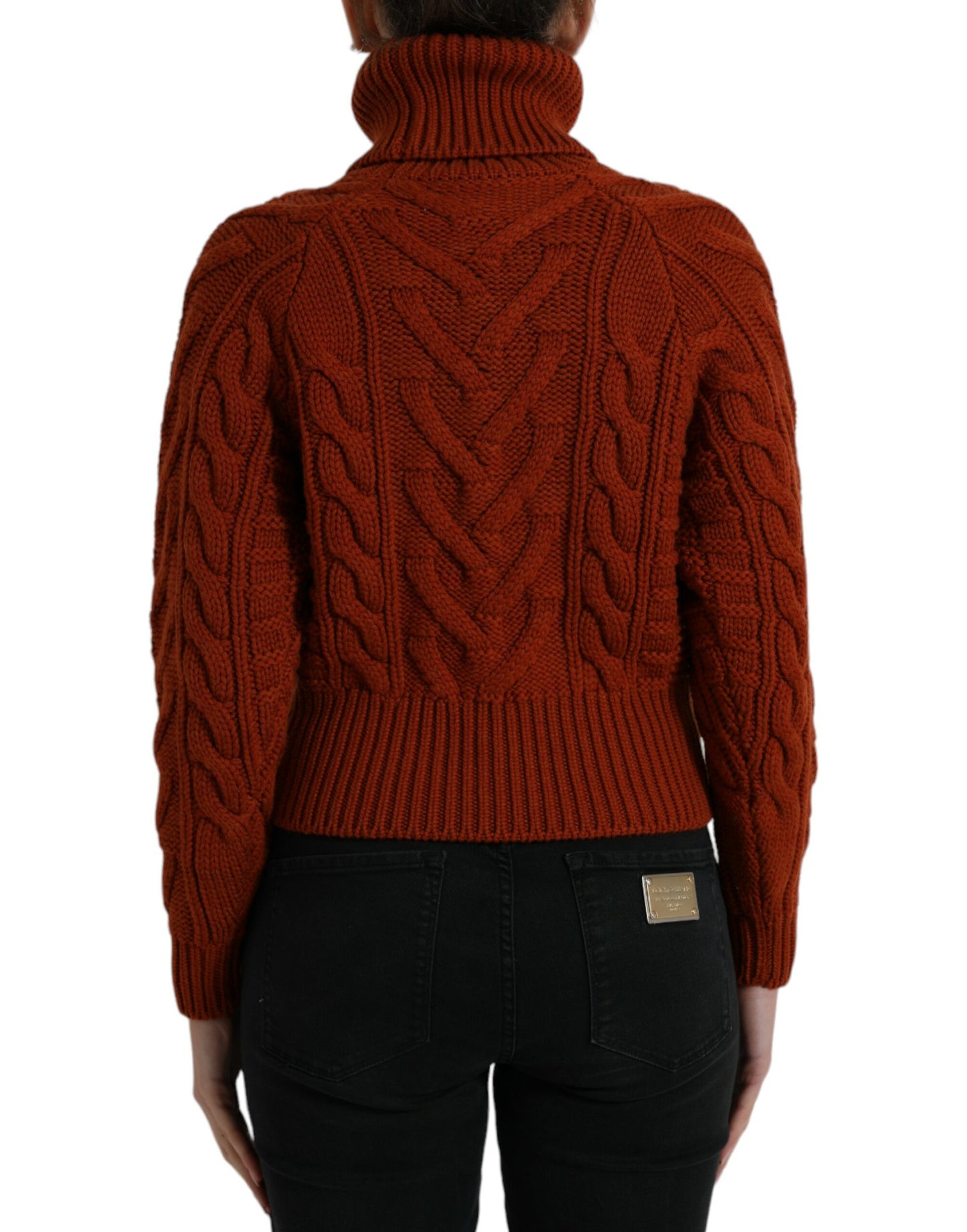 Dolce & Gabbana Elegant Brown Turtleneck Wool Sweater Dolce & Gabbana