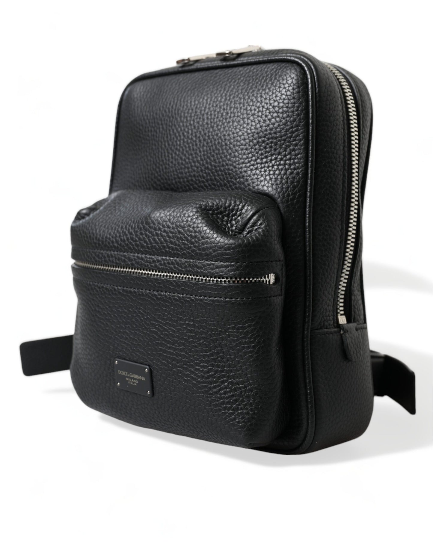 Dolce & Gabbana Chic Black Calf Leather Small Backpack Dolce & Gabbana