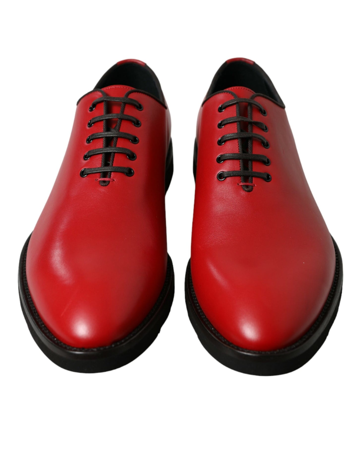 Dolce & Gabbana Elegant Red Leather Oxford Dress Shoes Dolce & Gabbana