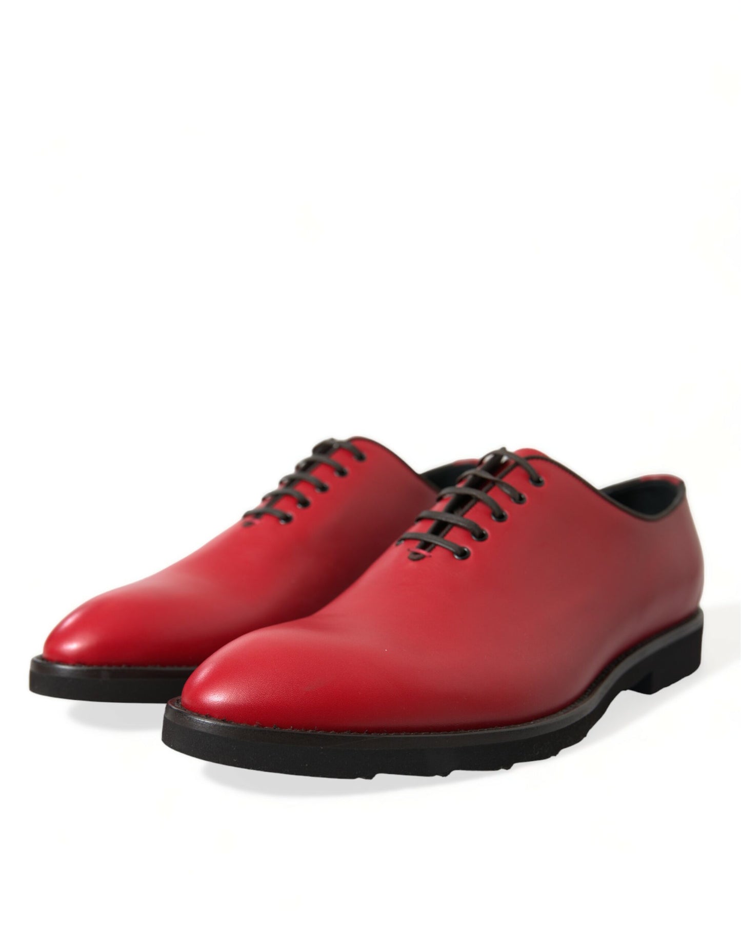 Dolce & Gabbana Elegant Red Leather Oxford Dress Shoes Dolce & Gabbana