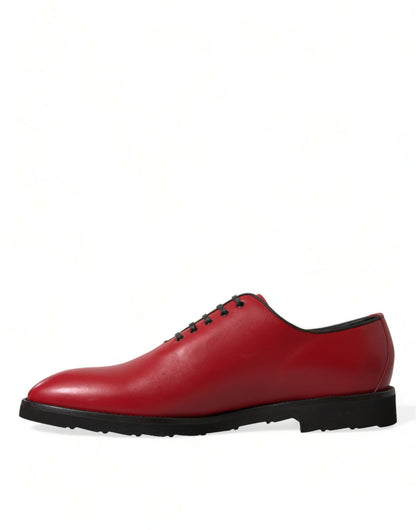 Dolce & Gabbana Elegant Red Leather Oxford Dress Shoes Dolce & Gabbana