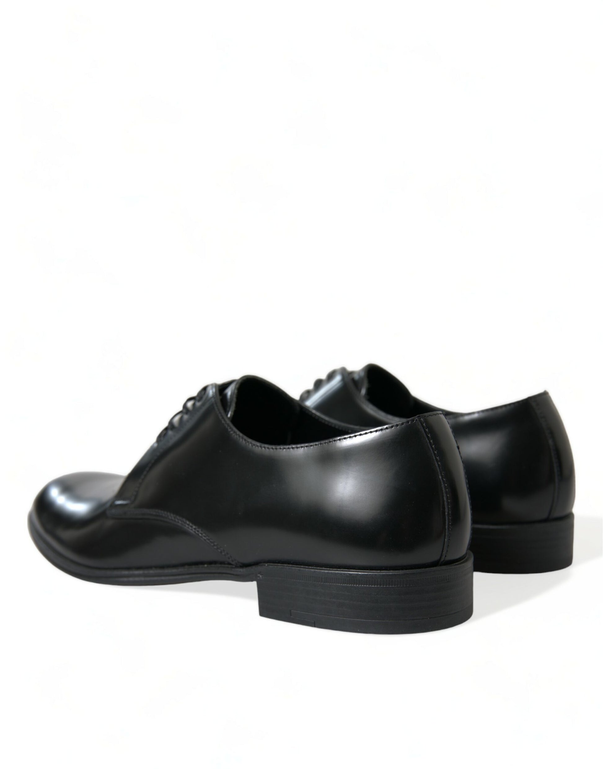 Dolce & Gabbana Elegant Black Leather Derby Formal Shoes