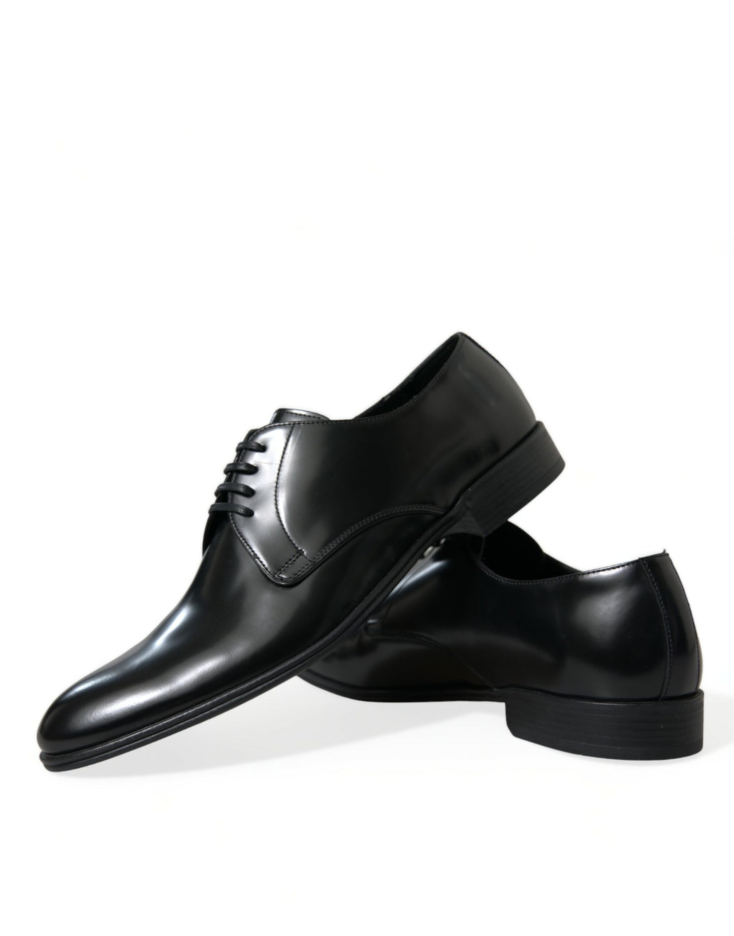 Dolce & Gabbana Elegant Black Leather Derby Formal Shoes Dolce & Gabbana