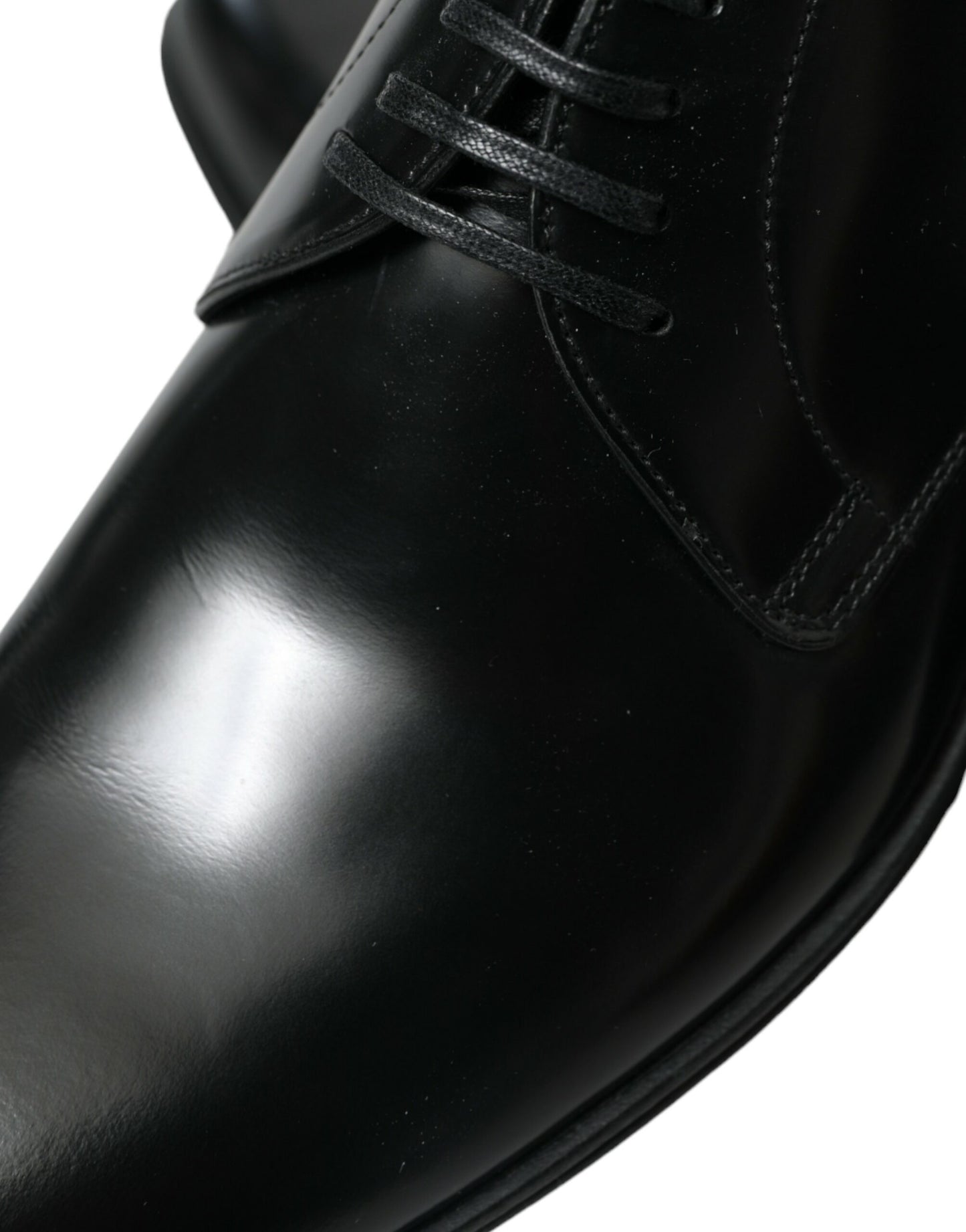 Dolce & Gabbana Elegant Black Leather Derby Formal Shoes Dolce & Gabbana