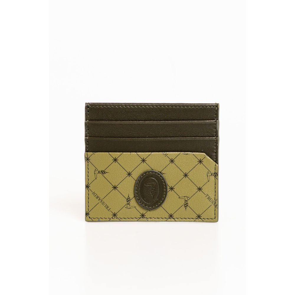 Trussardi Green Leather Men Wallet Trussardi