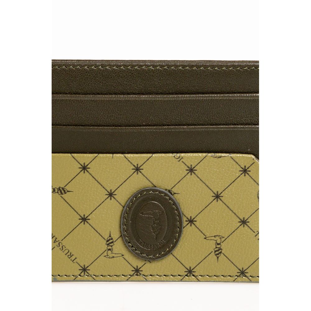 Trussardi Green Leather Men Wallet Trussardi