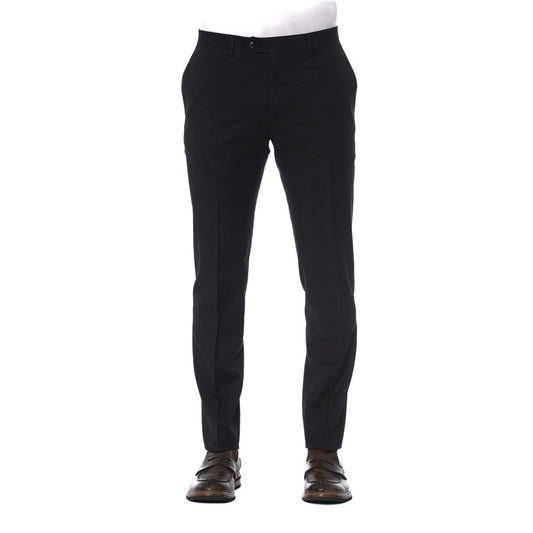 Trussardi Black Virgin Wool Men Pant Trussardi