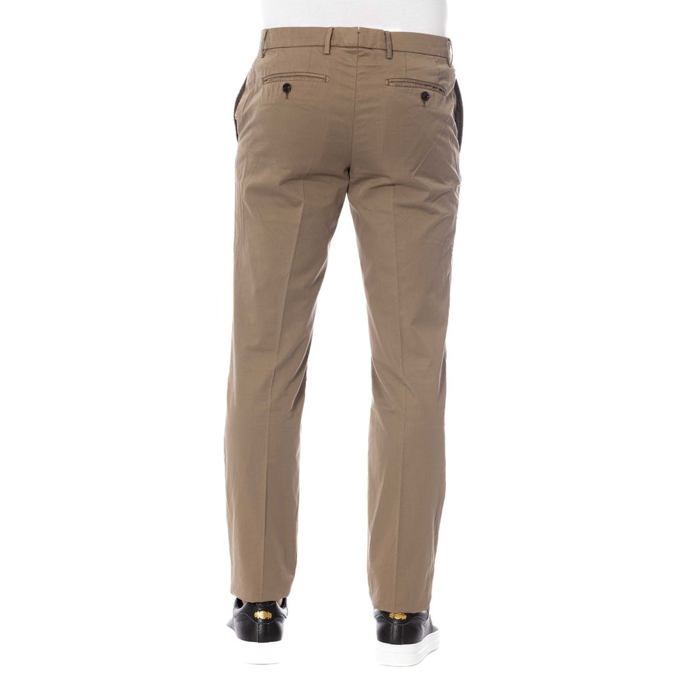 Trussardi Brown Cotton Men Trouser Trussardi