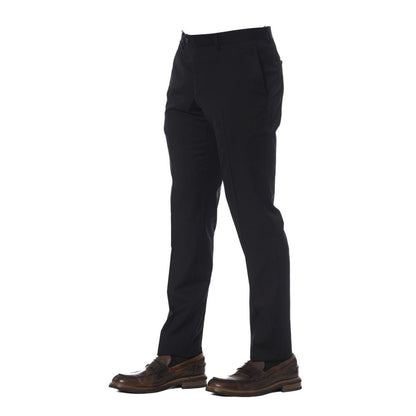 Trussardi Black Virgin Wool Men Pant Trussardi