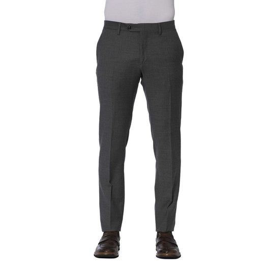 Trussardi Gray Wool Men Trousers Trussardi