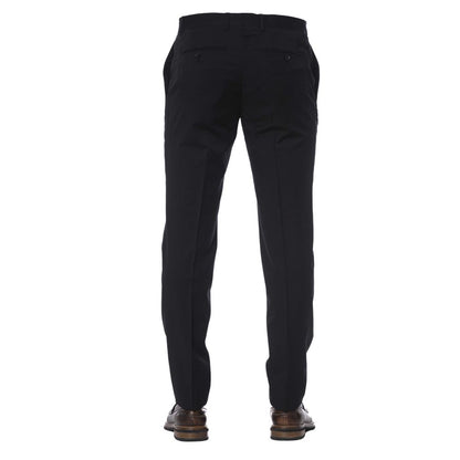 Trussardi Black Virgin Wool Men Pant Trussardi