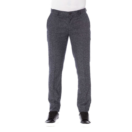 Trussardi Black Cotton Men Pants Trussardi