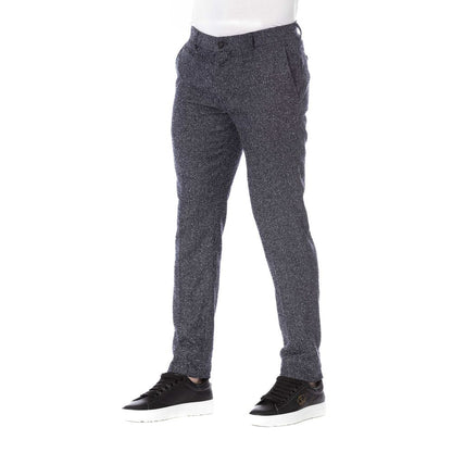 Trussardi Black Cotton Men Pants Trussardi