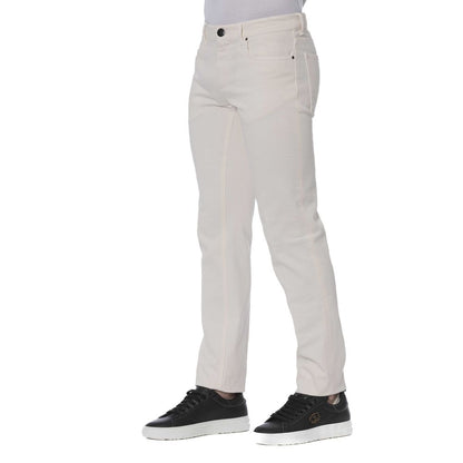 Trussardi White Cotton Men Jeans Trussardi