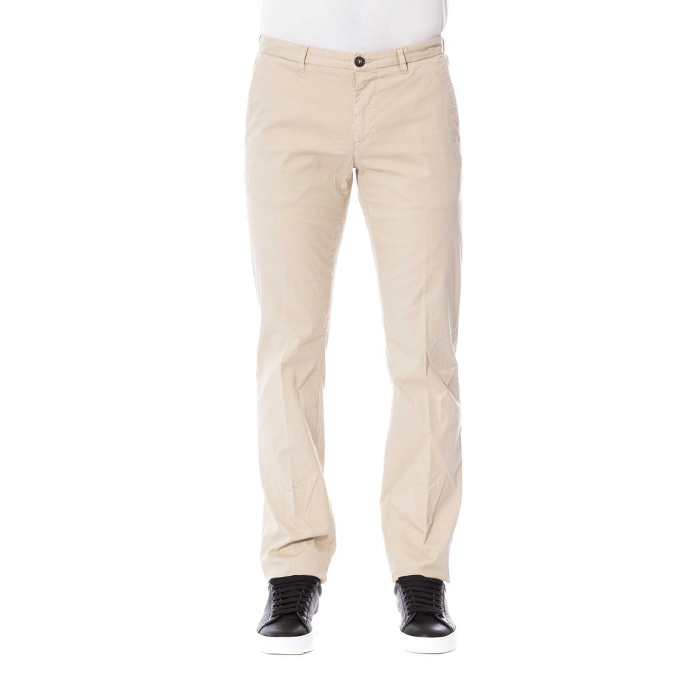 Trussardi Beige Cotton Men Trouser Trussardi