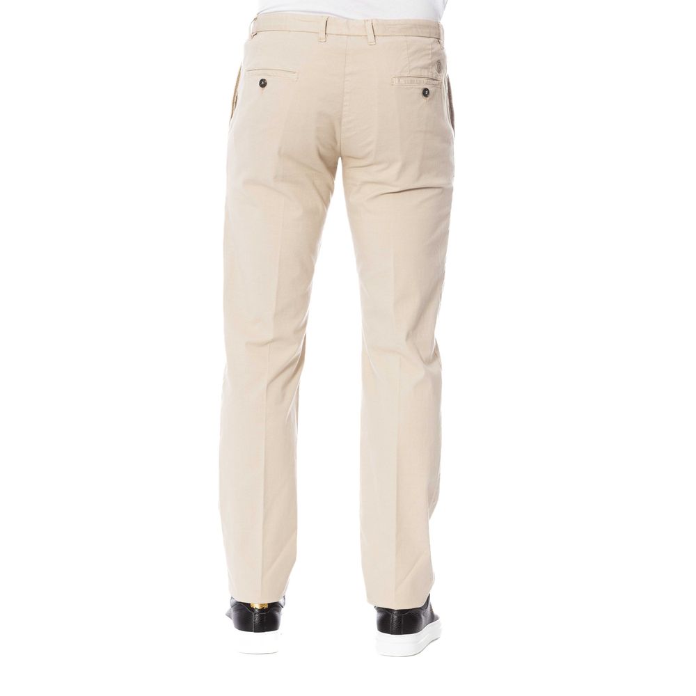 Trussardi Beige Cotton Men Trouser Trussardi