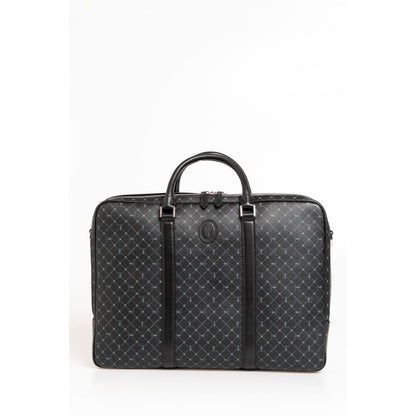 Trussardi Black Leather Men Briefcase Trussardi