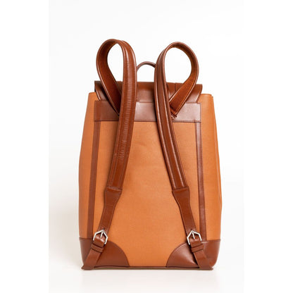 Trussardi Brown Leather Men Backpack Trussardi