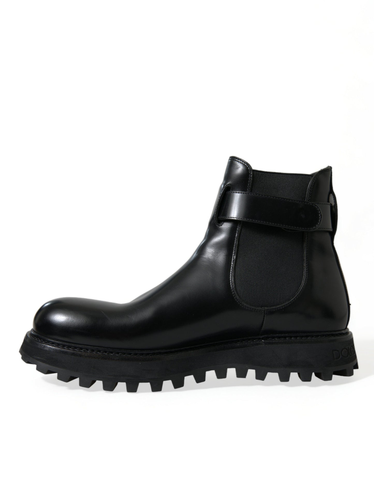 Dolce & Gabbana Elegant Black Calf Leather Chelsea Boots Dolce & Gabbana