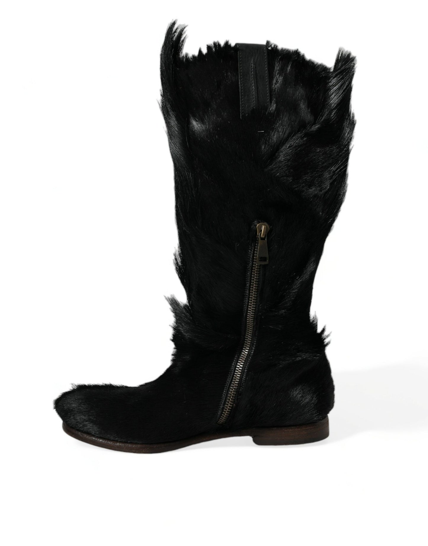 Dolce & Gabbana Opulent Gazelle Fur Mid Calf Boots Dolce & Gabbana