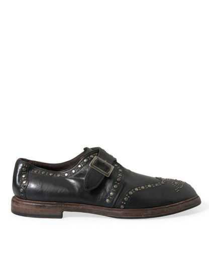 Dolce & Gabbana Elegant Calfskin Leather Monk Straps Dolce & Gabbana