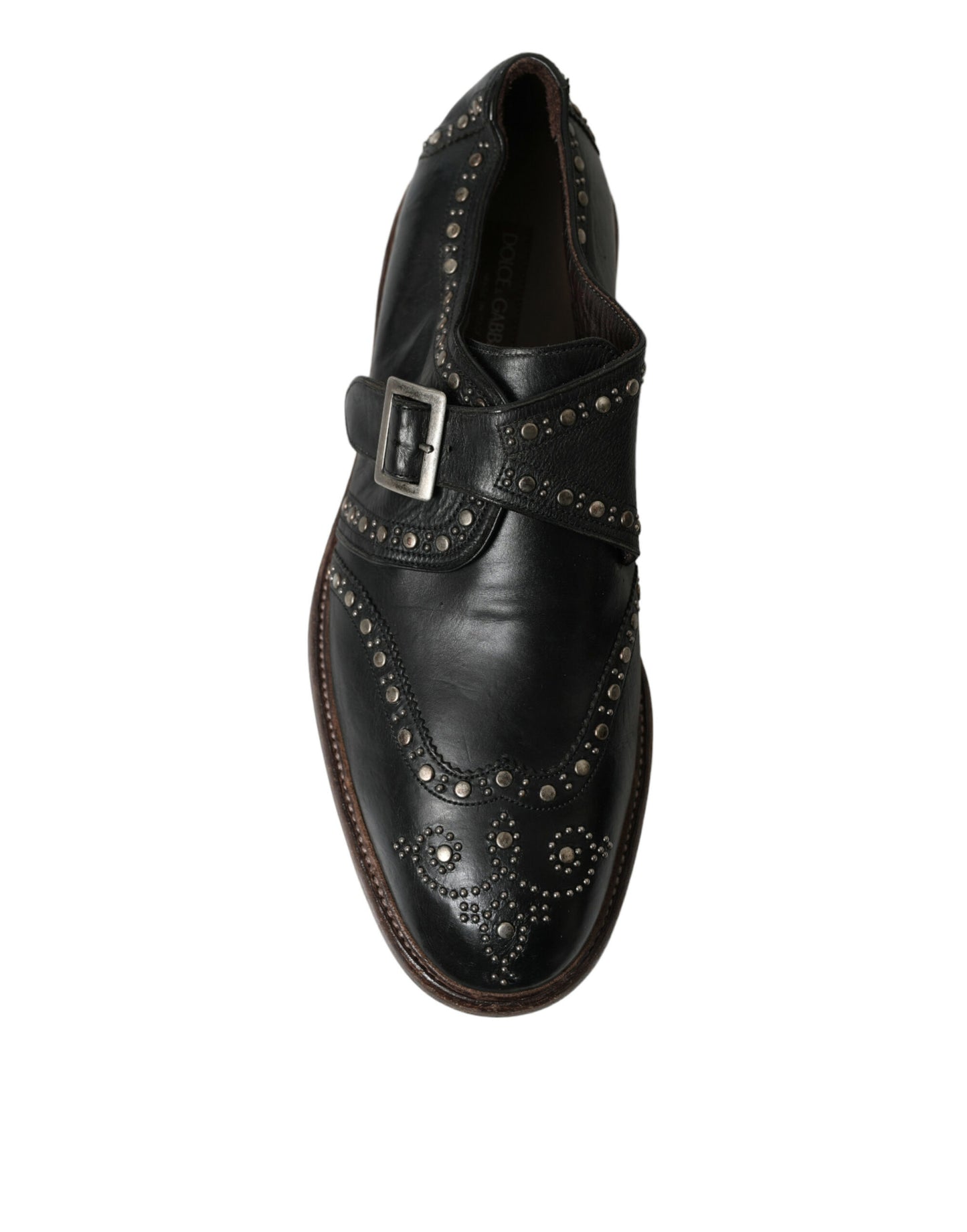 Dolce & Gabbana Elegant Calfskin Leather Monk Straps Dolce & Gabbana