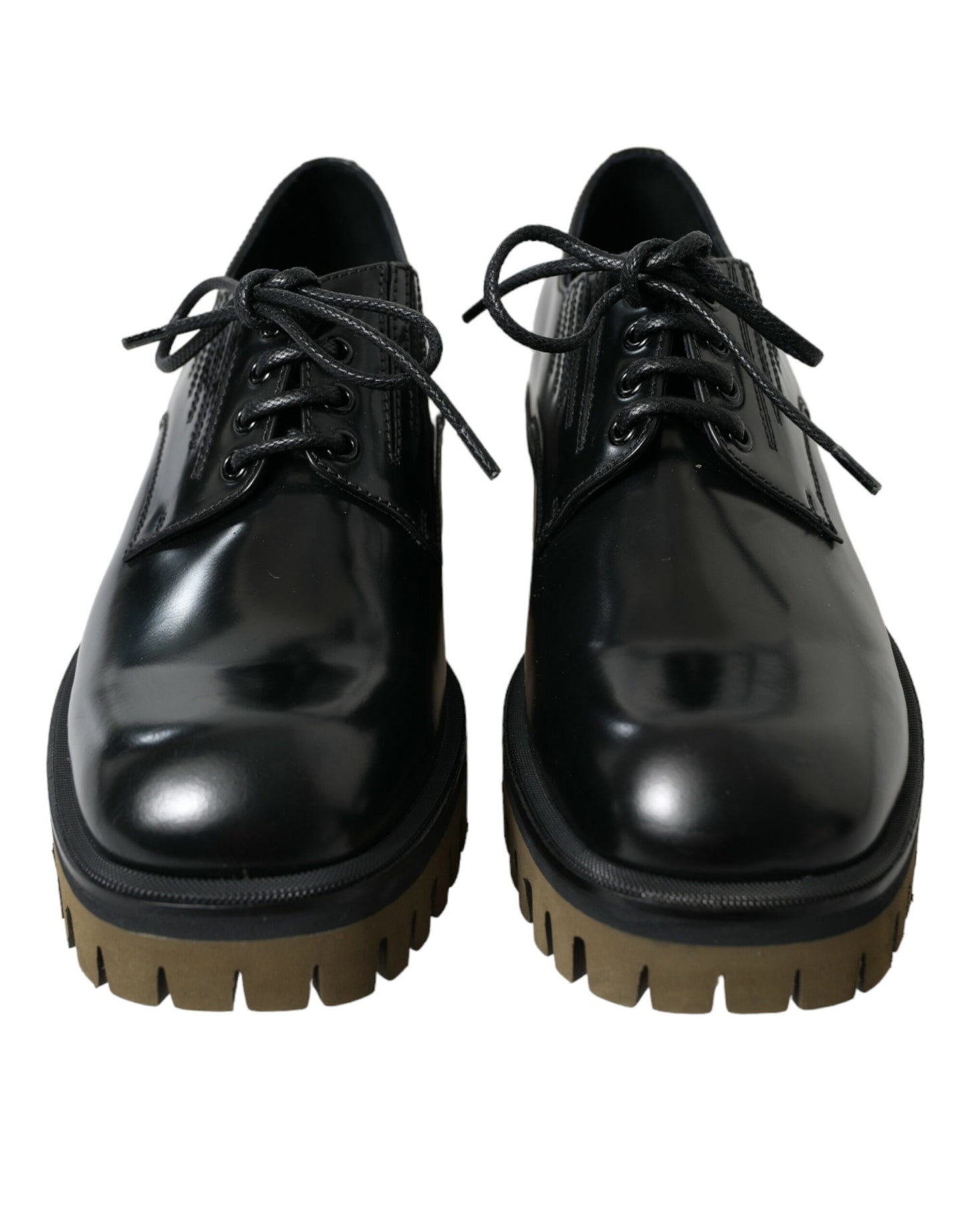 Dolce & Gabbana Elegant Black Leather Derby Dress Shoes Dolce & Gabbana