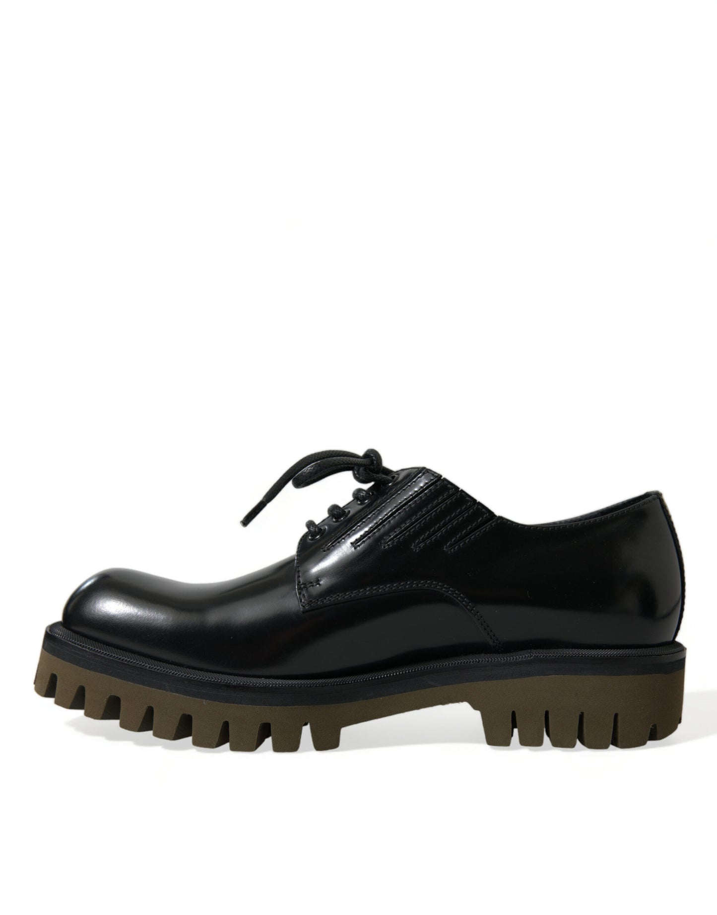 Dolce & Gabbana Elegant Black Leather Derby Dress Shoes Dolce & Gabbana