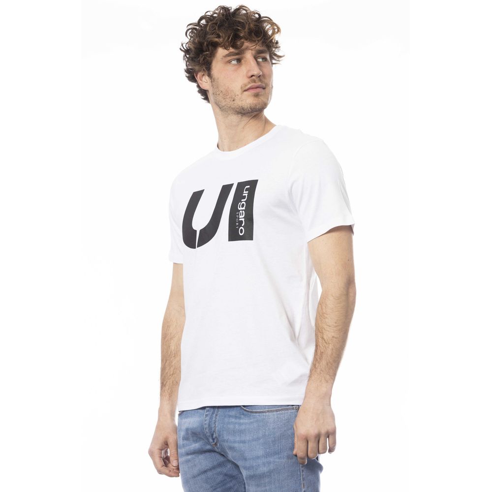 Ungaro Sport White Cotton Men T-Shirt Ungaro Sport