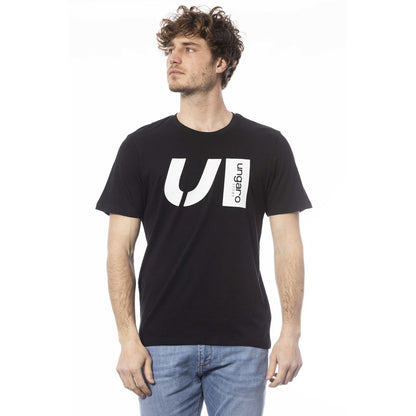 Ungaro Sport Black Cotton Men T-Shirt Ungaro Sport