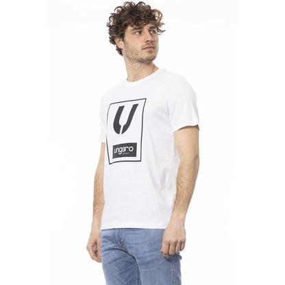 Ungaro Sport White Cotton Men T-Shirt Ungaro Sport