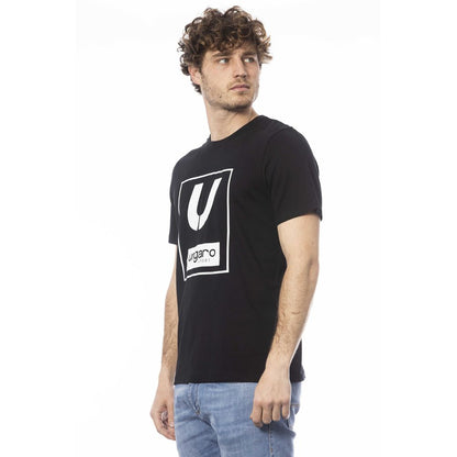 Ungaro Sport Black Cotton Men T-Shirt Ungaro Sport