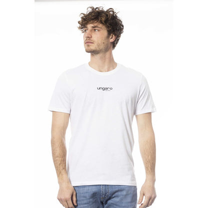 Ungaro Sport White Cotton Men T-Shirt Ungaro Sport