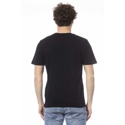 Ungaro Sport Black Cotton Men T-Shirt Ungaro Sport