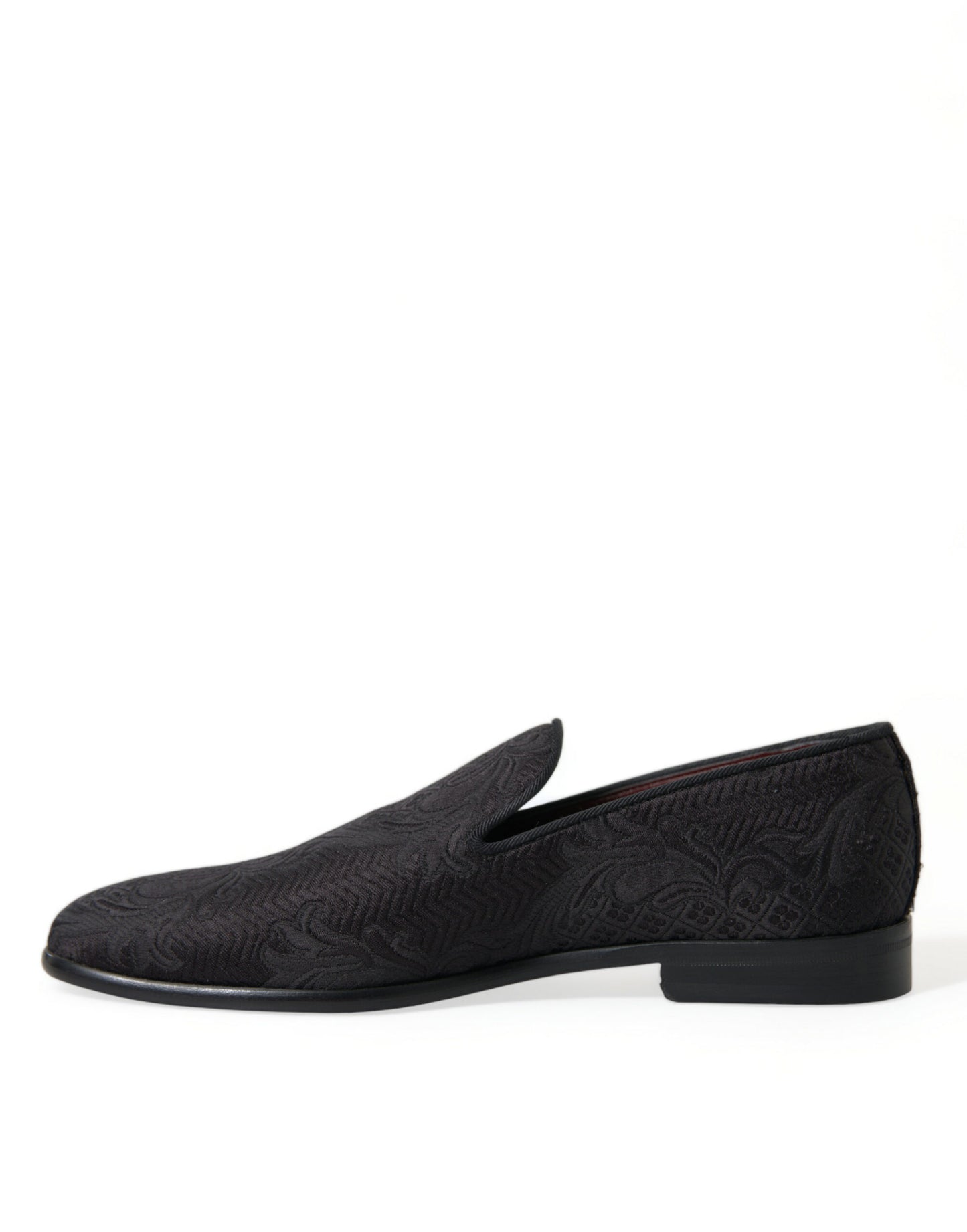 Dolce & Gabbana Elegant Black Brocade Dress Loafers Dolce & Gabbana