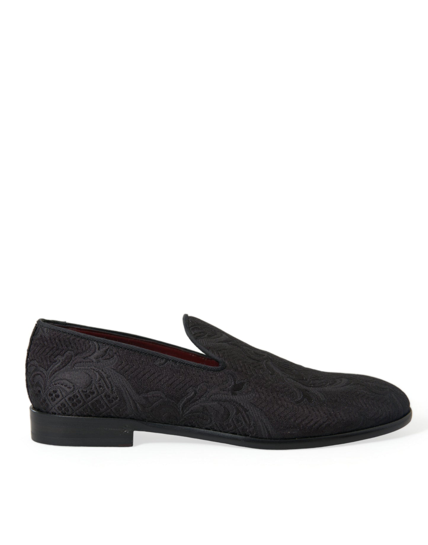 Dolce & Gabbana Elegant Black Brocade Dress Loafers Dolce & Gabbana